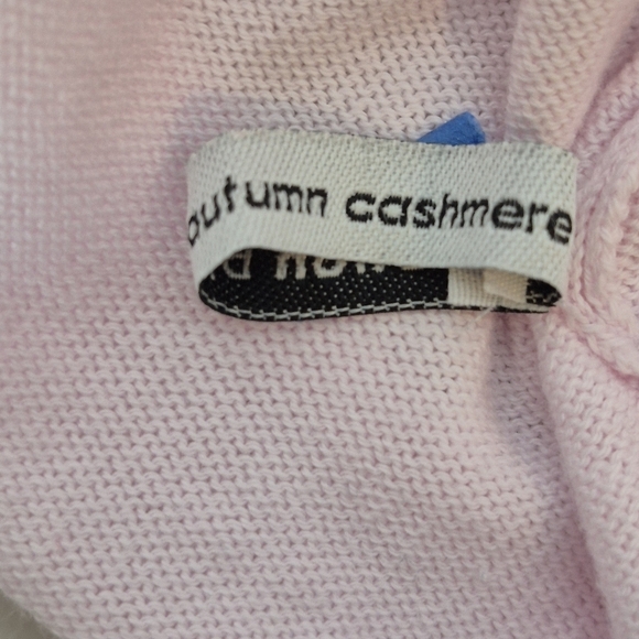 Cotton by Autumn Cashmere Deep V-Neck Short Sleeve Striped Pastel Top - Size L - Picture 7 of 9